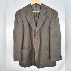 Bert Pulitzer 100% Lambswool Blazer Men’s Classic Brown‎ Herringbone 3-Button